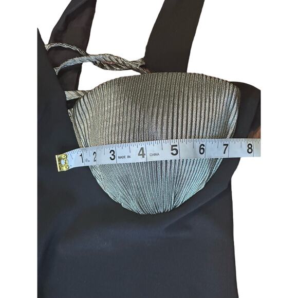 RARE VINTAGE 80s DESIGN CHAMP SPORTSWEAR PARIS NY Black & Silver Dress Large EUC - Picture 6 of 16